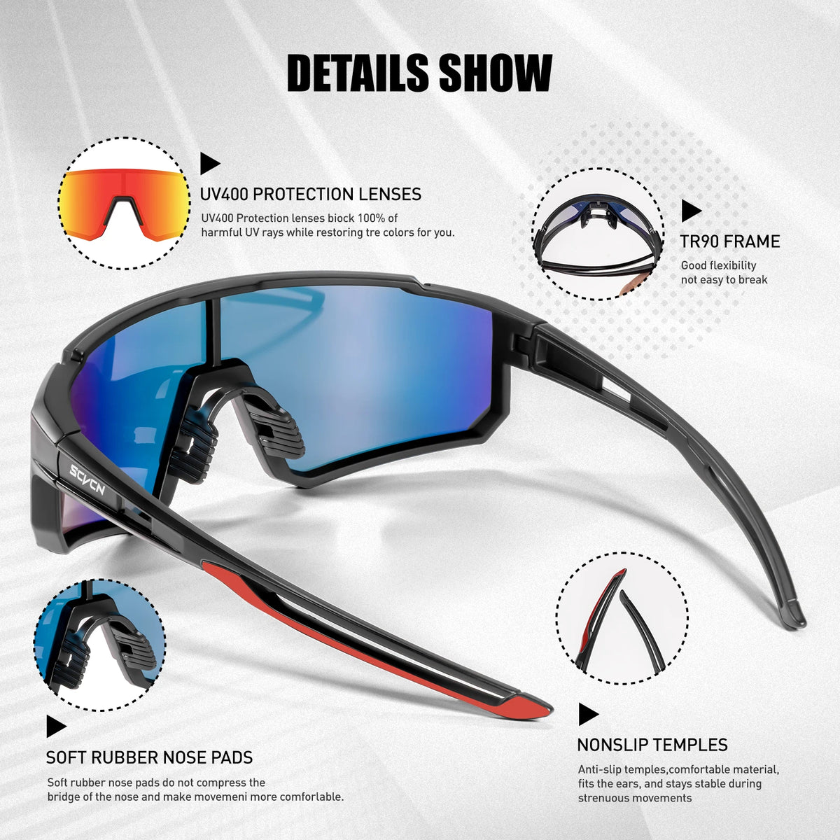Soven Pulse — Óculos de Ciclismo UV400